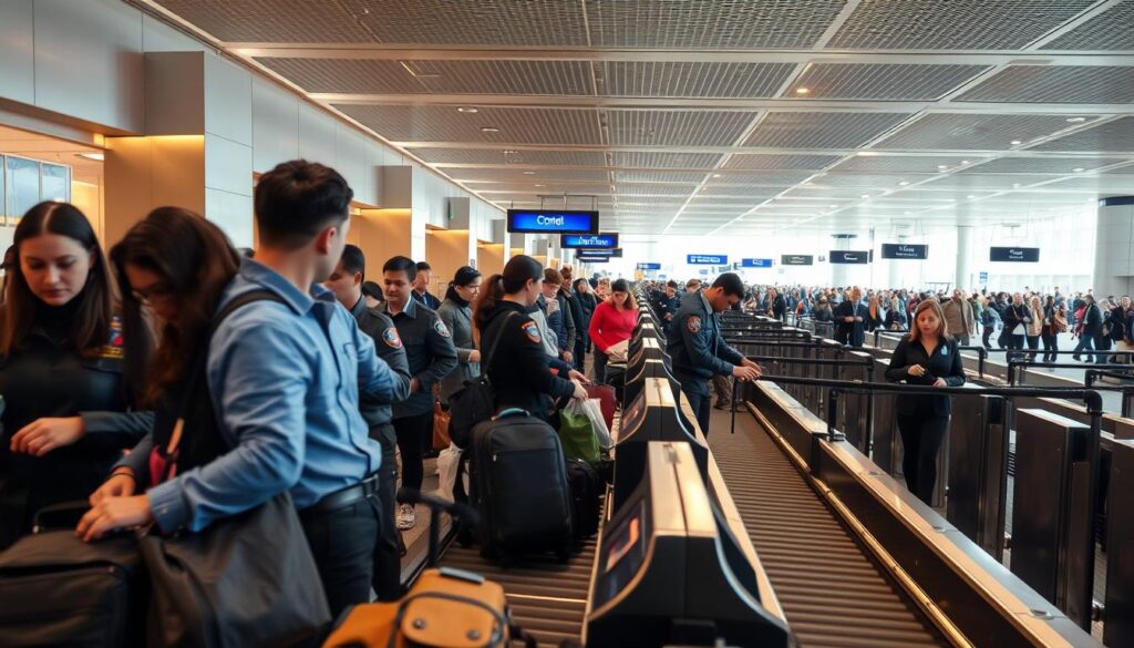 Airport security screening procedures