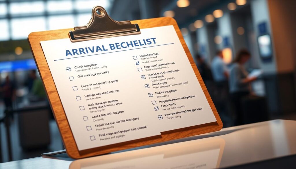 airport arrival checklist