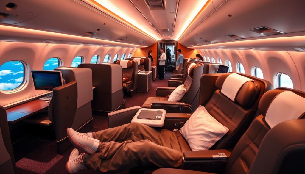 Business class luxury travel