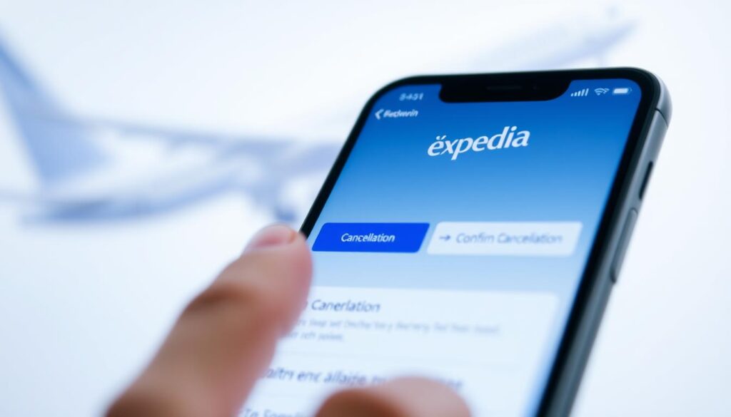 Expedia mobile app cancellation process