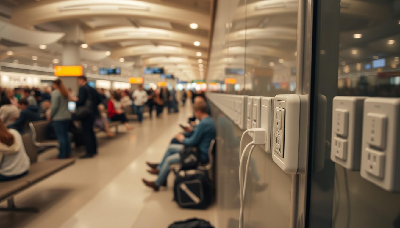 How to Find Power Outlets at Busy Airports