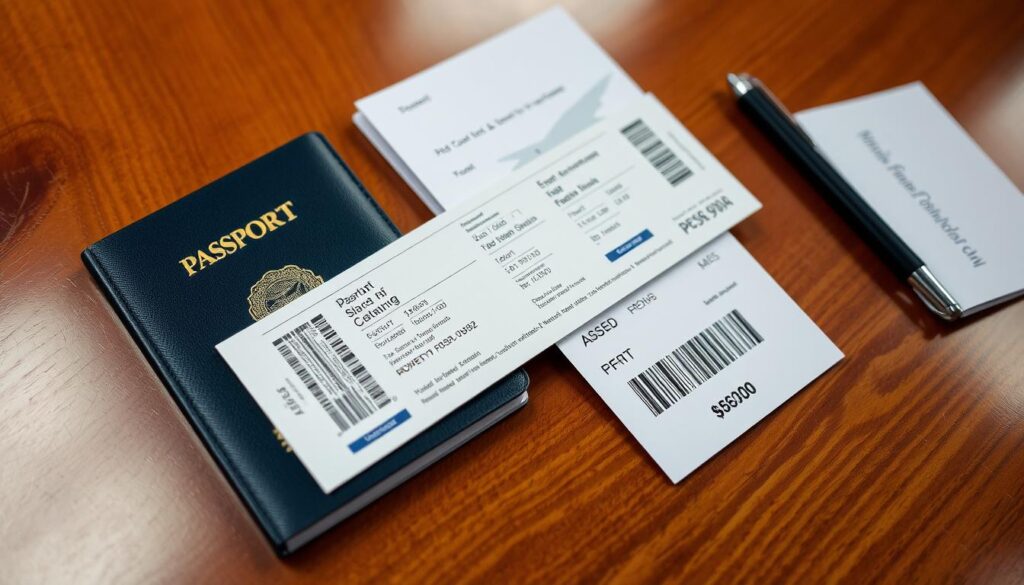 customs and immigration boarding pass