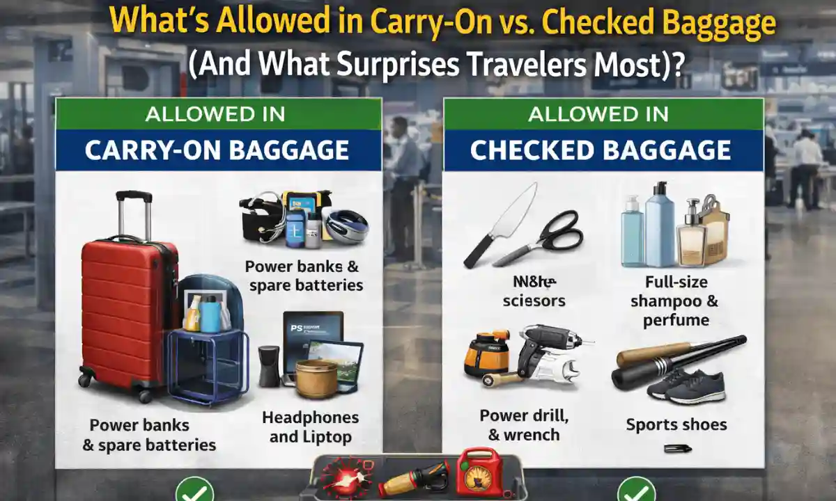 What Items Are Allowed in Carry-On vs. Checked Baggage (And What Surprises Travelers Most)?
